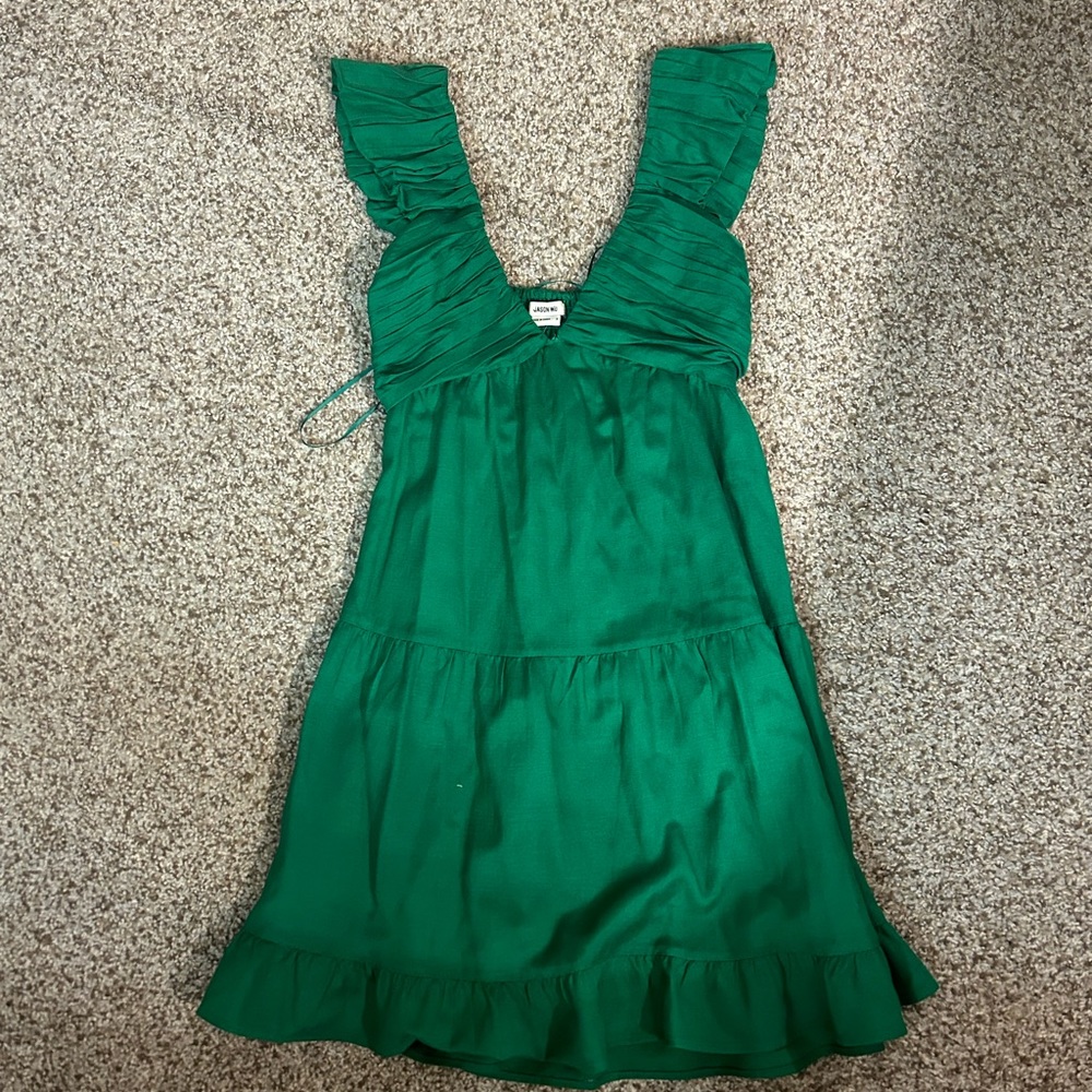 Jason Wu Green Mini Tiered Dress